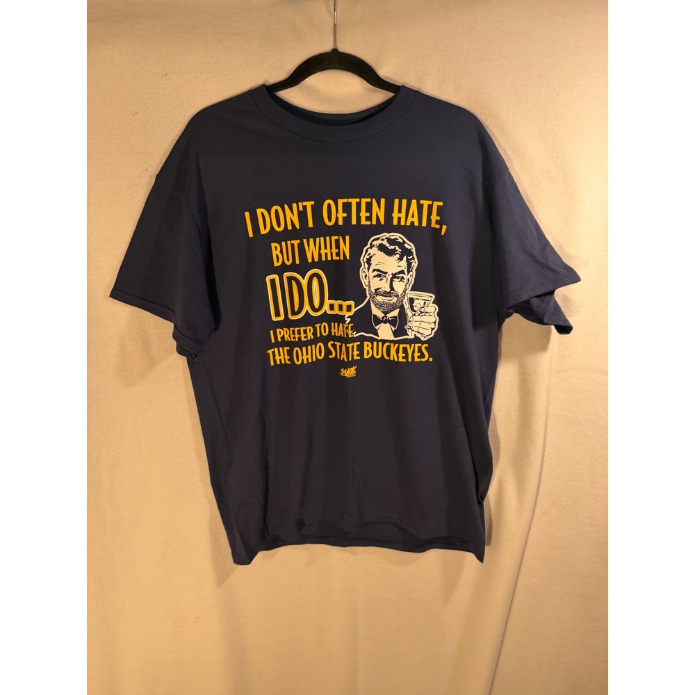 Smack Apparel Michigan Wolverines Ohio State Rivalry Hate T Shirt Navy Large